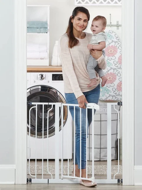 Easy Step 38.5-Inch Wide Walk Thru Baby Gate, Includes 6-Inch Extension Kit, Pre