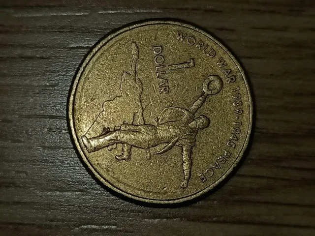 Australia 2005 60th Anniversary of WWII 1939-1945 Peace Coin Dancing Man Error