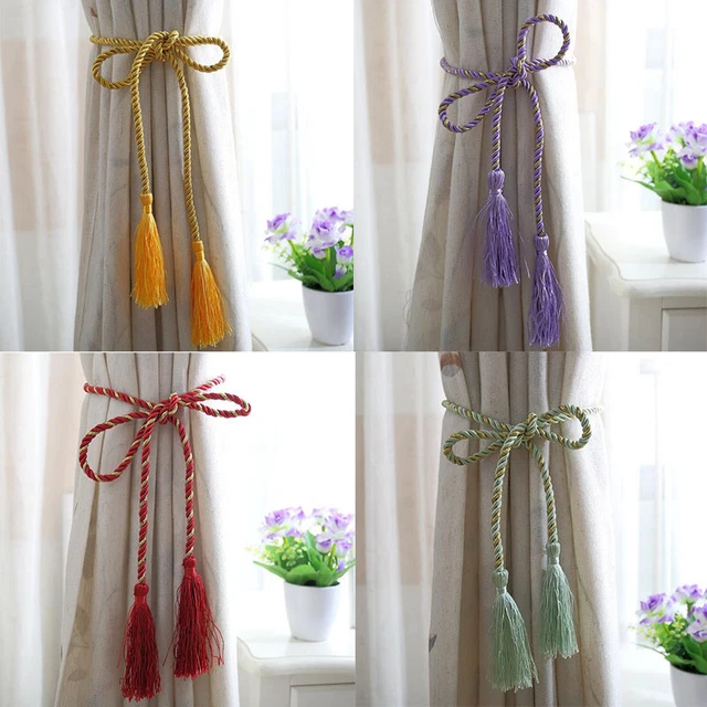 2Pcs 138cm Windows Curtain Tie Backs Rope Tiebacks Holdbacks Handmade Home Decor