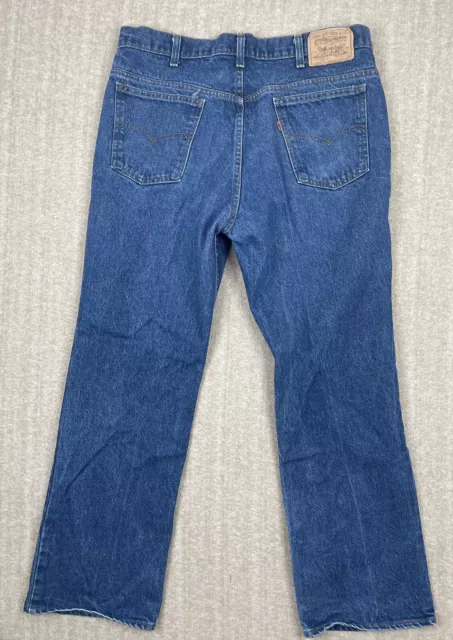 Vtg Levi's 517 38x31 Orange Tab Jeans 20517-0217 USA Bootcut Dark Wash