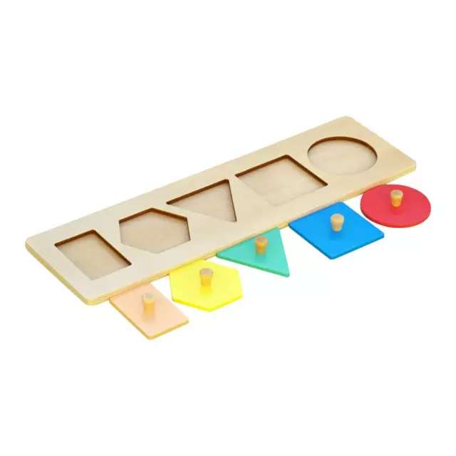 Puzzle à boutons en bois, planche à chevilles, pour activités pédagogiques