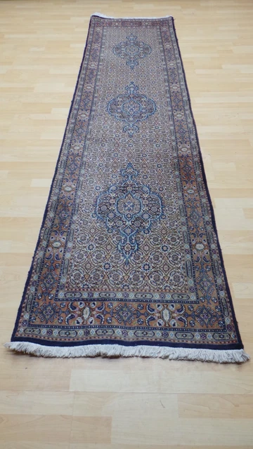 "Alfombra Persain HALL RUNNER HECHA A MANO LANA Oriental Vintage 9 ft 8"" x 2 ft 6"