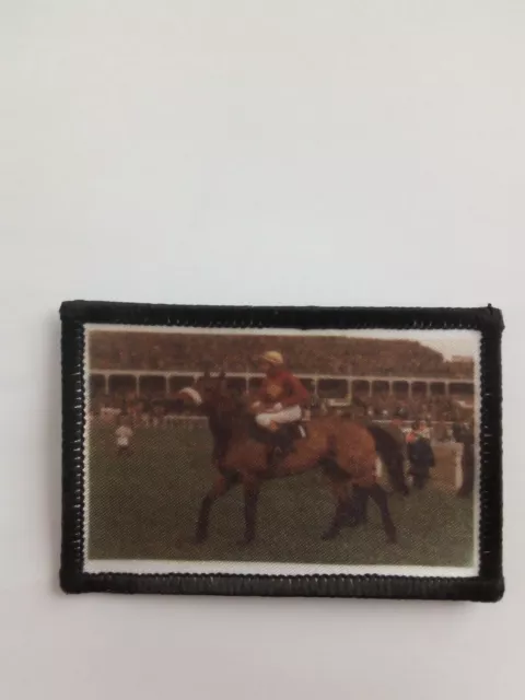 Red Rum Race Horse Grand National sublimation style iron / sew on 3" patch