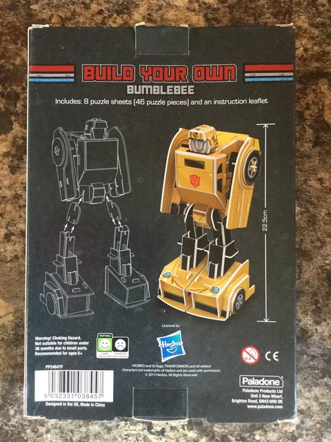 HASBRO TRANSFORMERS BUMBLEBEE Build Your Own 3D Puzzle Creative Toy 46 ...