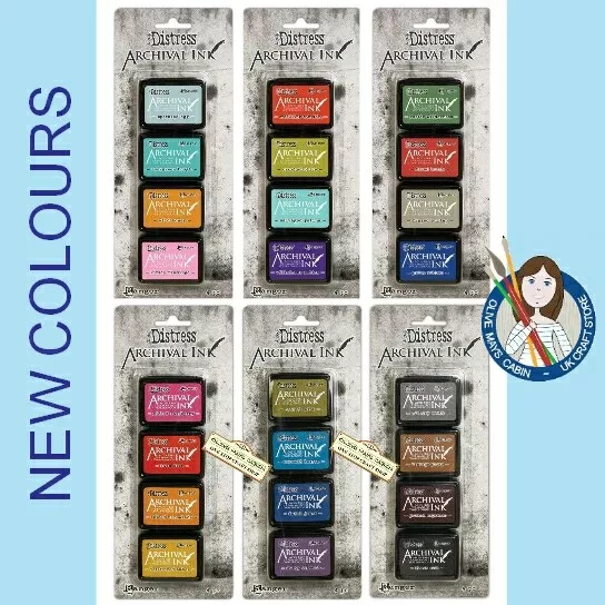 Ranger Distress Archival Ink Kits - Tim Holtz Archival Mini Ink Pads 1 2 3 4 5 6