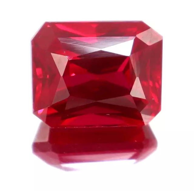 11.30 Ct Natural Certified Red Mozambique Ruby Emerald Cut Loose Gemstone