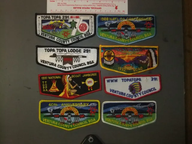 Boy Scout OA 291 Topa Topa Lodge Flap Collection 0944JJ 3