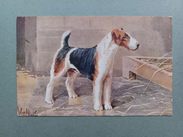 C1920s PC WIRE-HAIRED FOX TERRIER DOG by RICHARD B?