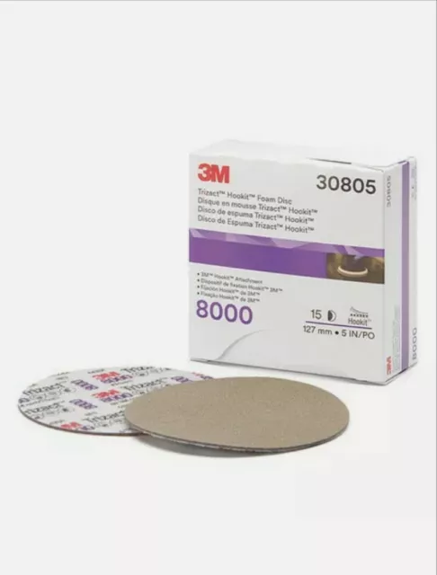 3M 30805 8000grit Polishing Pad,Foam,5" Size,Pk15