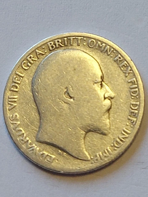 1906 Edward VII Sixpence Silver Coin