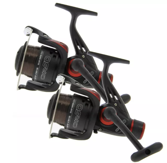 2 x NGT CKR50 Coarse / Float / Spinning Fishing Reel With 8lb Line Rear Drag