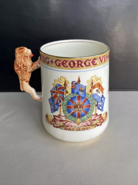 1937 Coronation Mug By Paragon China - King George VI & Queen Elizabeth