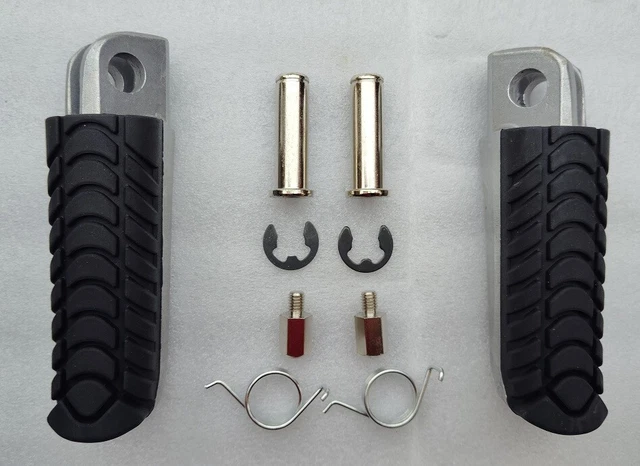 Pedane Anteriori Moto Custom M10 In Alluminio - Set Poggiapiedi Per Kawasaki ZX-6R, ZX-10R, Z1000, Z750, ER6N E Altri