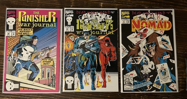 The Punisher War Journal Comic Lot #47-48 And Nomad #4 Dead Man’s Hand