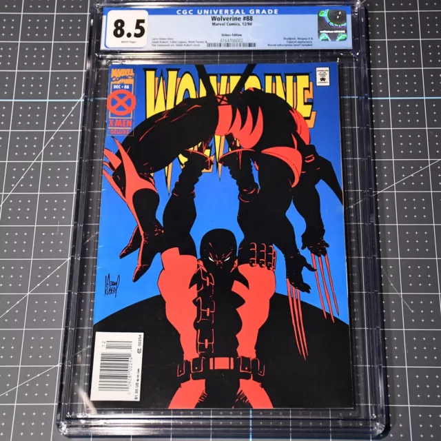 WOLVERINE #88 CGC 8.5 White Pages Deluxe NEWSSTAND Edition Deadpool W/ Insert