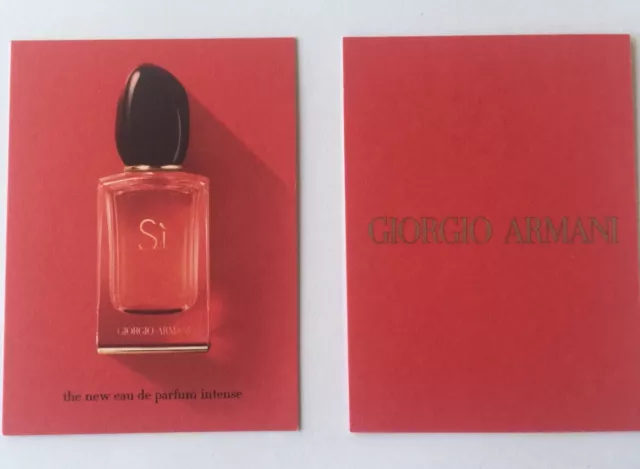 1 Très jolie carte parfumée Si Parfum Intense De Gorgio Armani