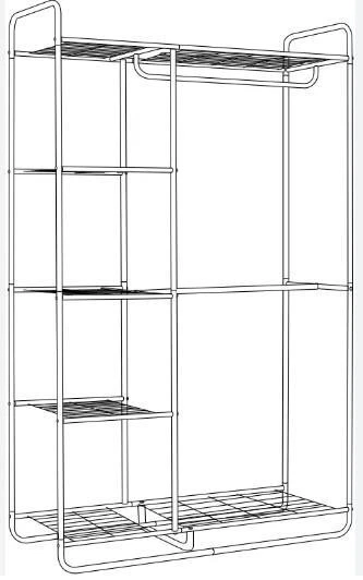 Style Selections Wardrobe Gray Steel Portable Closet