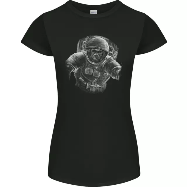 Ape Astronaut Spaceman Gorilla Womens Petite Cut T-Shirt