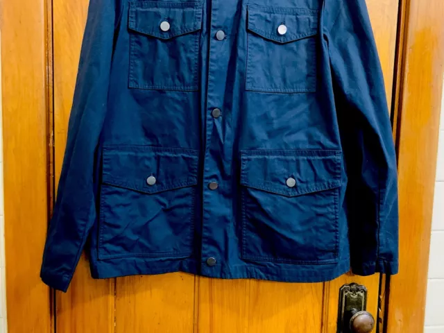 UGG SILAS CHORE collared button up cotton jacket navy blue NWOT size L ...