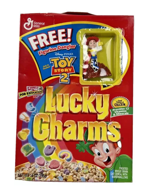 Toy Story 2 Lucky Charm Cereal Box Jessie Figurine Dangler Unopened NEW Disney