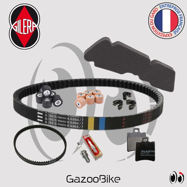 Pack Révision Complet Pour Gilera VX 125 Runner 4T (2001-2012) - Courroie, Filtre, Bougie, Huile