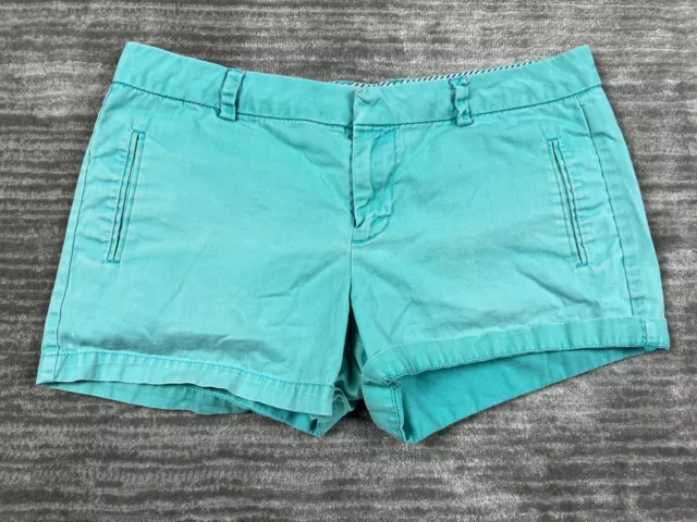 Stylus Shorts Womens 8 Blue Mid Rise Regular Fit Chino