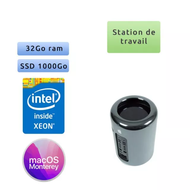 Occasion - Apple Mac Pro Quad Core Xeon 3.7Ghz A1481 (EMC 2630) 32Go 1To SSD - M