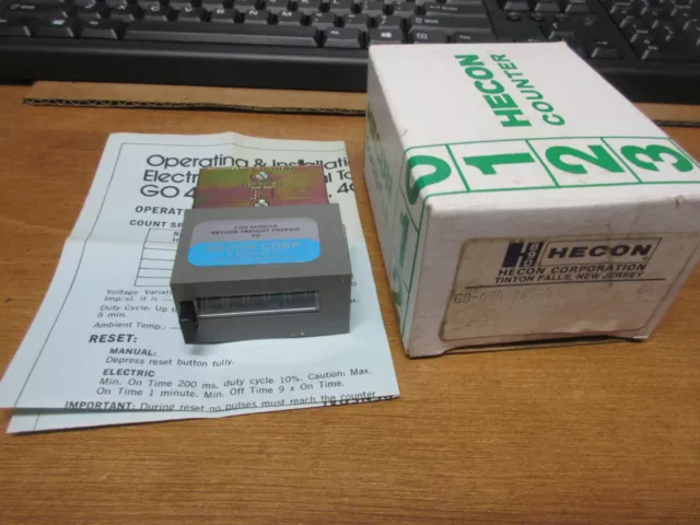 HECON G04041654 (6 Digit Counter) 04D (24 Volt DC) G0-404-165-4