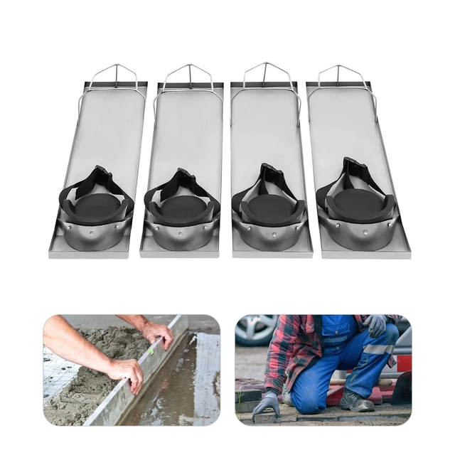 CONCRETE KNEE BOARDS Stainless Knee Sliders 28" x 8" 2 Pair Finishing