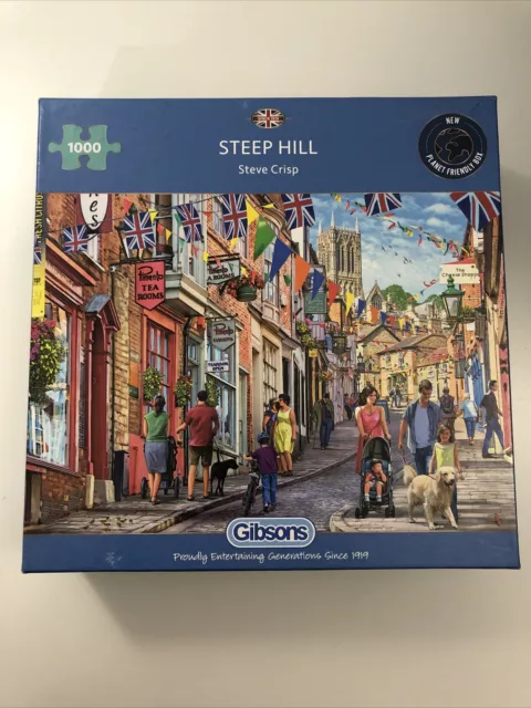 NEW! Gibsons Steep Hill by Steve Crisp 1000 piece nostalgic jigsaw puzzle