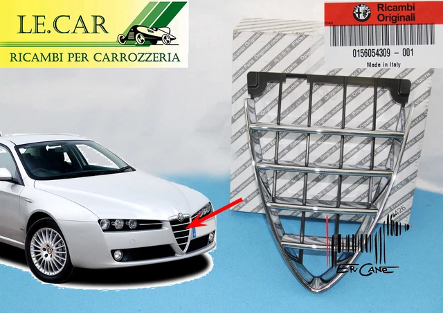 Griglia Radiante Cromata Per ALFA ROMEO MITO (2013-2016) | Ricambio Carrozzeria Auto | Calandra Frontale Aftermarket