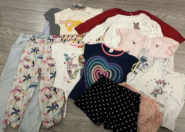 Bundle Of Summer Clothes Girls 3-4 Years Tops Shorts Dresses Next H&M M&S
