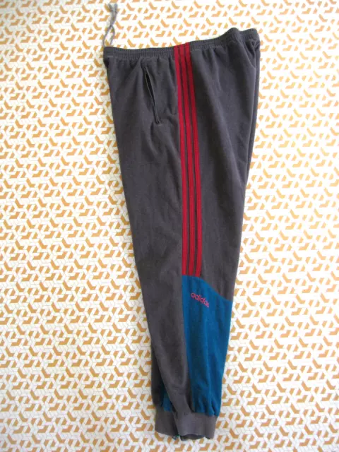 PANTALON ADIDAS ANTHRACITE 90 S Velour Survetement vintage Pants