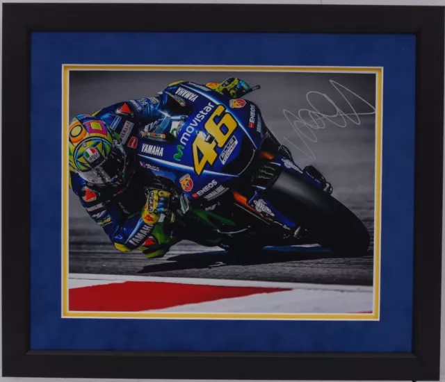 Valentino Rossi Hand Signed Yamaha Motogp Framed Photo Display Proof 2.