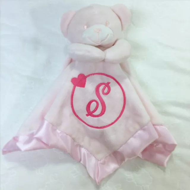 Personalised Teddy Bear Baby Comforter Snuggle Blanket Gift Newborn Intial