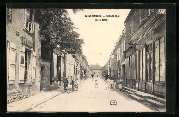 CPA Saint-Saulge, Grande Rue 1913