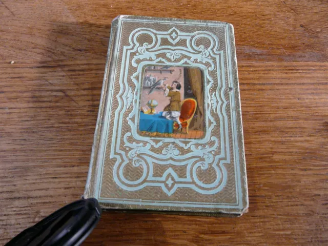 reliure petit livre CARTONNAGE ROMANTIQUE la gourmandise Rouen Mégard 1855