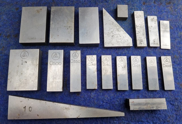Vtg Guage Gage Block Precision Machinist Tools GS Webber Croblox Fonda HSS Angle