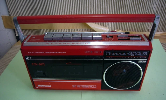 NATIONAL PANASONIC RX-1822 FM-AM Radio Cassette Recorder Mini