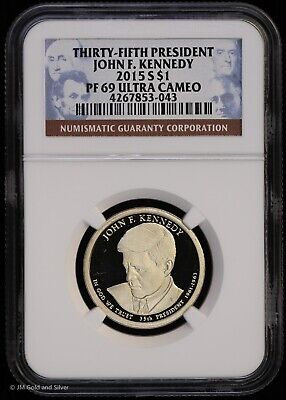 2015 S Proof Presidential Dollar Kennedy NGC PF 69 Ultra Cameo Early Releases PR