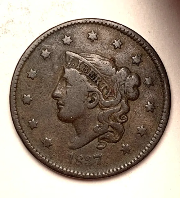 1837 Braided Hair Large Cent - Nice Type Coin! Take A Look!  [Lgc7]