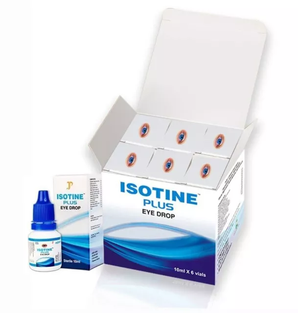 Isotine Plus Augentropfen – (10 ml x 6 Augentropfen) Kostenloser Versand