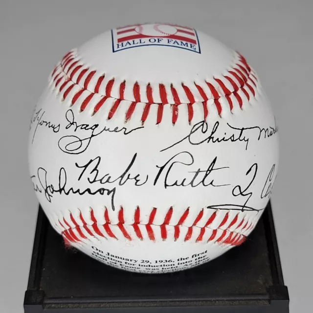 National Baseball Hall Of Fame 1936 First Class Elected Replica Signed Ball