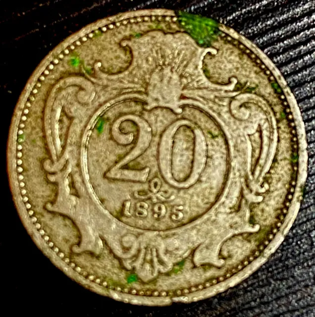 1895 Austria 20 Heller - Excellent Coin