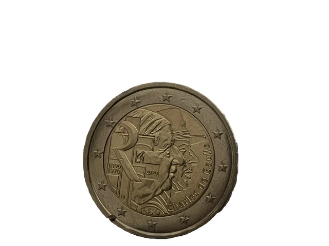 PIECE 2 EUROS Rare charles de gaulle 2020 commémorative EUR 20,00