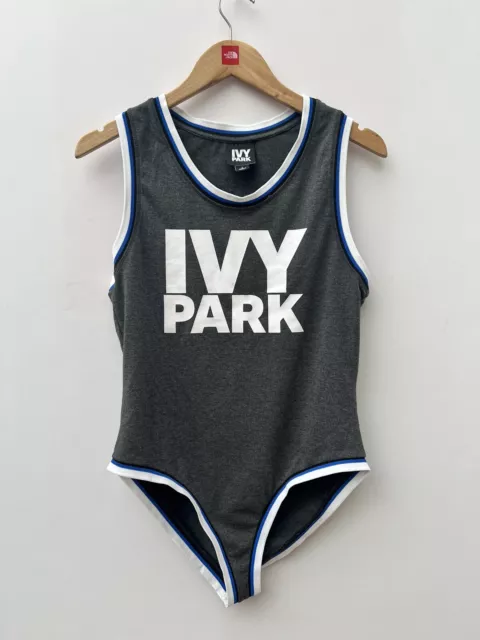 Ivy Park Print Grey Body Suit Romper Summer One Beyonce Womens Size L Large