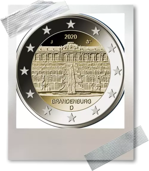 2 EURO *** 2020 Duitsland *** Palais Sanssouci Slot Potsdam !!!