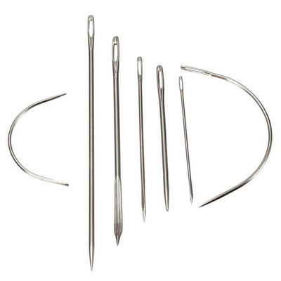 Aghi per da cucire a mano Prym per pelle cuoio misura 9 con punta triangolare 0,60 x 32 mm 