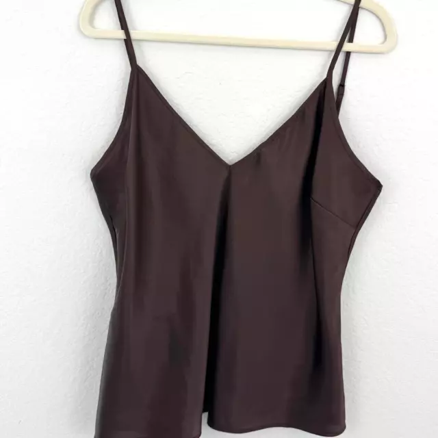 VALERIE STEVENS WOMEN'S 100% Silk Camisole Slinky Top Brown Size XL $19 ...