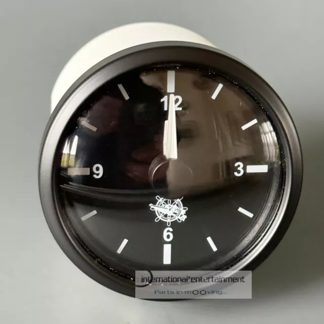 QUARZUHR UHR  CLOCK  AUTO + MARINE  12+ 24V  Frontring schwarz dreikant